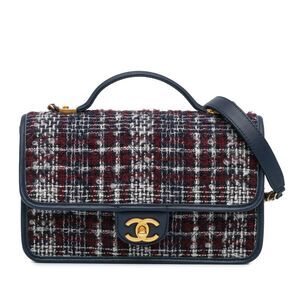 Chanel Small Tweed School Memory Top Handle Flap